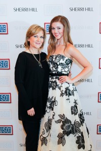 Fashion designer Sherri Hill, left, “Duck Dynasty” star Sadie Robertson and hundreds of others helped make the USO’s Operation That’s My Dress a huge success for military teens. USO photo by Matthew Ziegler