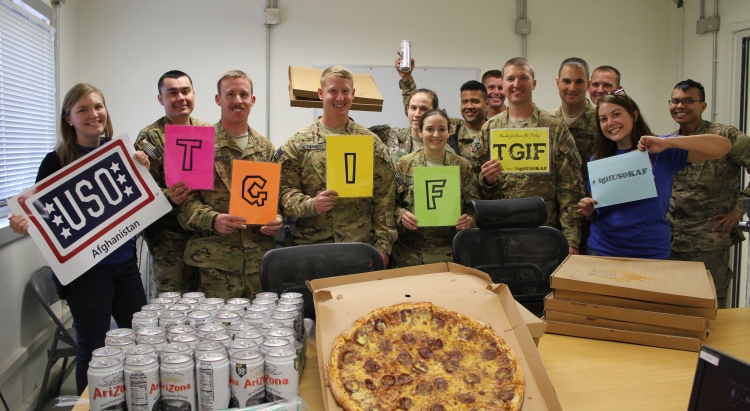 On Fridays, troops at USO Kandahar can kick back for a few moments and enjoy some special treats after a long week of hard work. USO photo