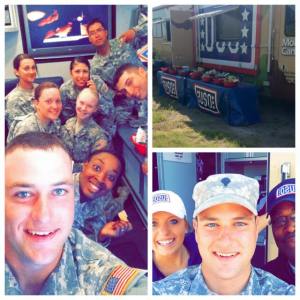 Images from the Mobile USO’s stop in Oklahoma. Photos courtesy of Army Spc. Tyler Davis